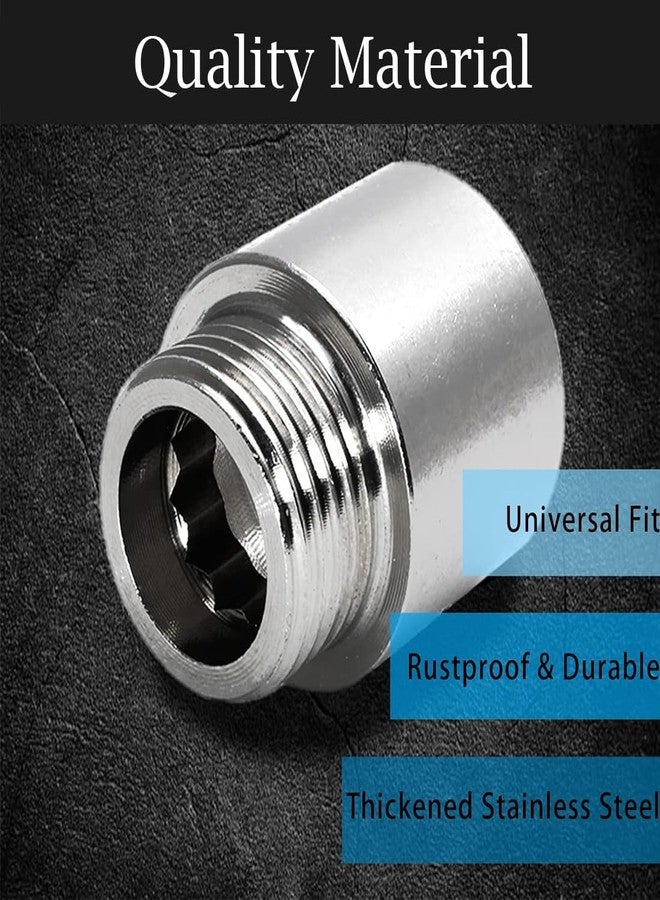 Imaashi Stainless Steel Chrom Finished Extension Nipple for Bathroom Fittings Durable Pipe Connector for Plumbing, Tap, Shower, and Geyser Installations Etc - (1.5 inch - Pack of 2) - Image 2